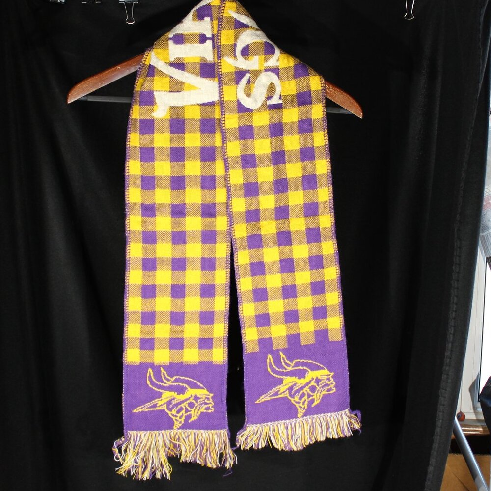 Plaid Purple/Gold NFL Minnesota Vikings Scarf - 60"